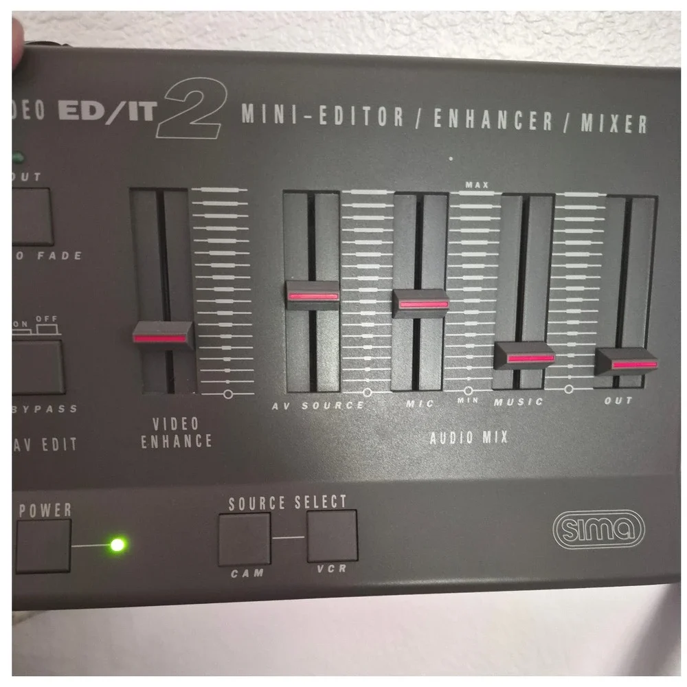 Vintage Sima Video Ed/it 2 SED-2 Mini-Editor Enhancer Sound Mixer Gray Excellent